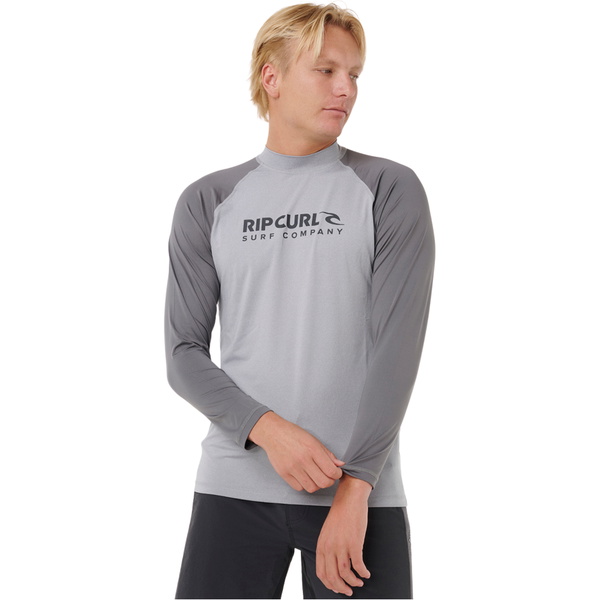 2026 Rip Curl Mens Shock UPF Long Sleeve Rash Vest 16GMRV - Grey Marle